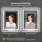 LED Bathroom Mirror, 24x32 Inch Gradient Front and Backlit LED Mirror - Image 6