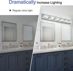 Modern Bathroom Light Fixtures 6 Light LED Vanity Lighting Bar 41 Inch Wall - Image 5