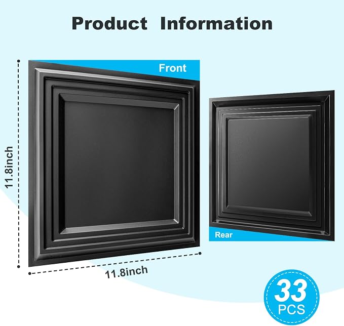 Art3d 33-Pack 3D Wall Panel for Interior Wall Décor, Diamond Textured PVC - Image 7