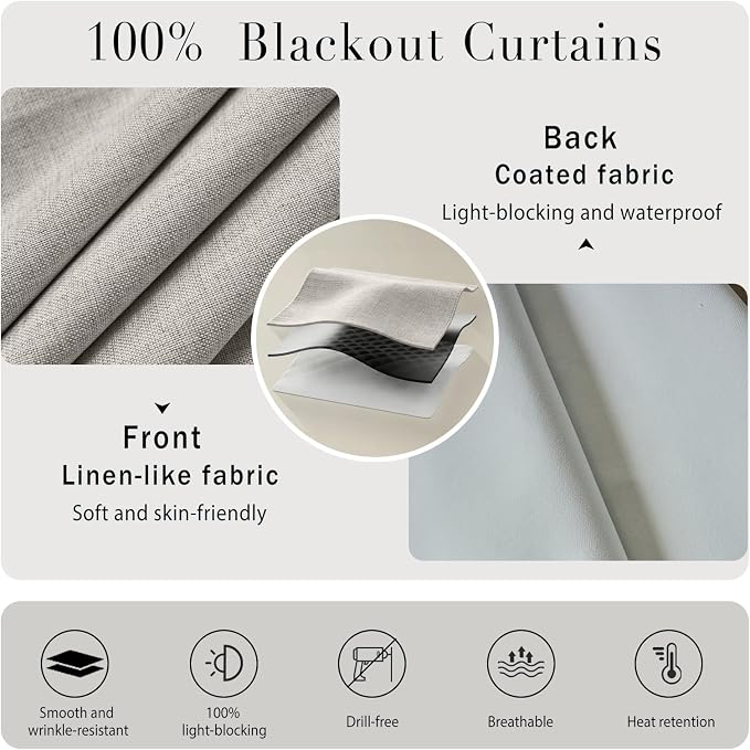 No-Drill 100% Blackout Window Curtain - Image 4