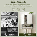 RUSTOWN Fluted Bathroom Wall Cabinet - Image 9