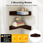 Alsonerbay Corner Shelf Wall Mount, Rustic Wood Shelves - Image 5