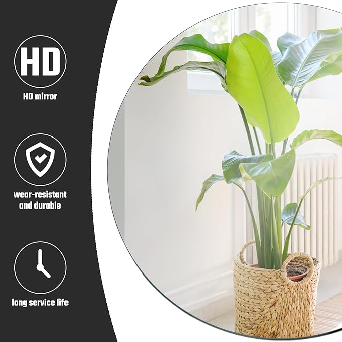 Seelenruhe 12" Round Mirrors for Centerpieces for Tables, Round Mirrors Trays - Image 3