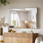 VooBang Bathroom Mirror 30x48 inch, Modern Round Corner Bathroom Vanity Mirror - Image 7