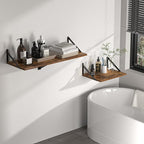 Heimlove Deep Floating Shelves for Wall, 16W x 12D Wood Wall Shelves Set of 2 - Image 6