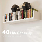 Wall Bookshelf, U Shaped Floating Bookshelf, Hanging Bookshelves - Image 5