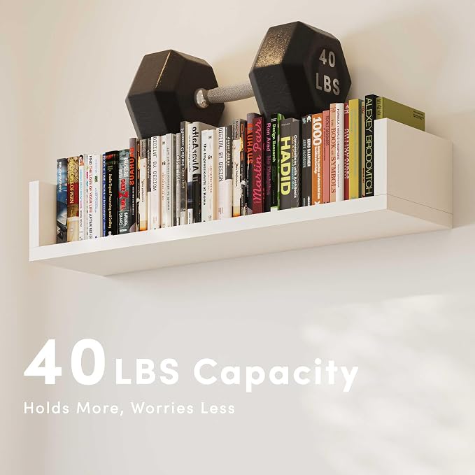 Wall Bookshelf, U Shaped Floating Bookshelf, Hanging Bookshelves - Image 5