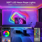 AILBTON 50Ft Neon Rope Lights, Flexible Led Rope Lights Control - Image 2