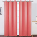 LEMOMO Blackout Curtains 38 x 84 inch/Coral Curtains Set of 2 Panels/Thermal by Lemomo