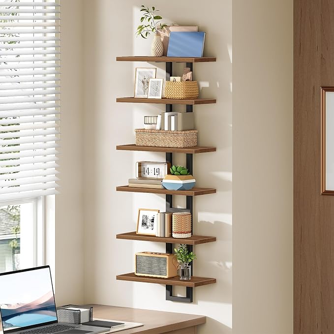 HOOBRO Floating Shelves, 15 Inch Wall Shelf Set of 3, Wall Mounted Storage - Image 3