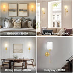 Battery Operated Wall Sconce Set of Two, Wireless Rechargeable Wall Light - Image 8