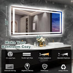 60x28 Inch LED Bathroom Mirror - Image 2