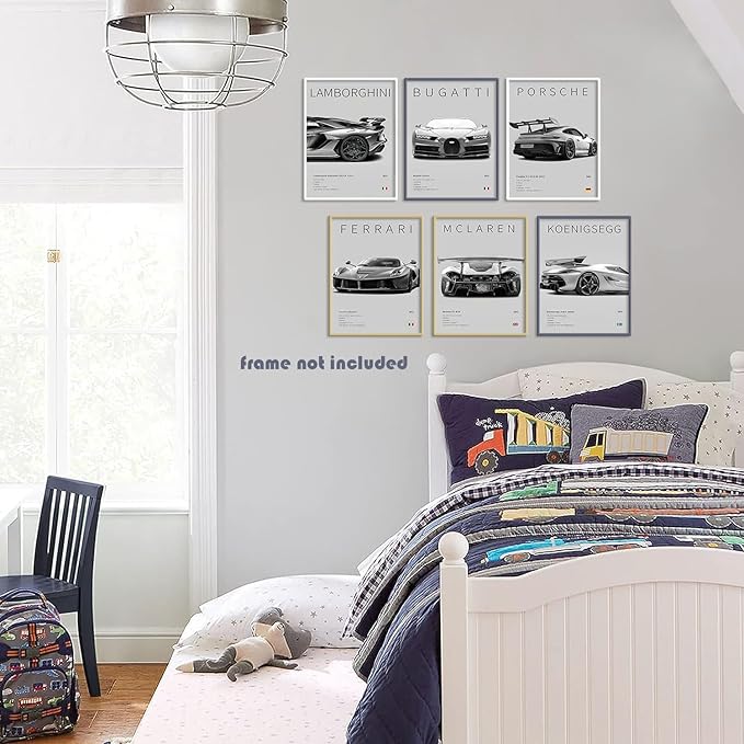CSLGQGV Car Poster Vintage Racing Car Wall Art Supercar Canvas Prints Painting - Image 7