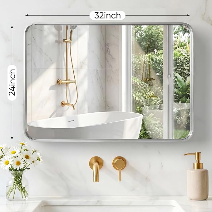 NEWBULIG 24X32 Inch Bathroom Mirror - Image 2