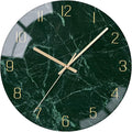 VIKMARI Emerald Green Glass Wall Clock Silent Non-Ticking Battery Operated 10 by VIKMARIWallClock