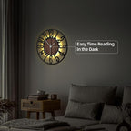 20'' Silent Wall Clock with Adjustable Night Light, Glow in The Dark Decorative - Image 5