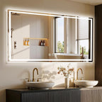 72X32 LED Bathroom Mirror with Lights, Backlit + Front Lit, Lighted Bathroom by Rpoesx