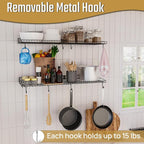 4 Pack Garage Wall Shelf, Garage Wall Mounted Shelving, Heavy Duty Floating - Image 5