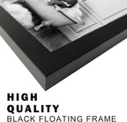 Black and White Bathroom Decor Funny Hippo in Bathtub Wall Art Framed Humor - Image 4
