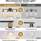 MOKATNG Bathroom Light Fixtures, 4-Light Coastal Vanity Lights - Image 2