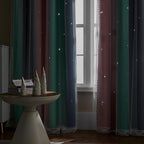 XiDi Curtains for Bedroom Decor, Rainbow Pinkgreen grey34/90 - Image 5