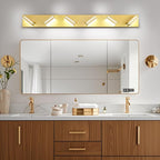 Modern LED Bathroom Lights Fixtures 6-Light, Metal Gold Acrylic Wall Lighting - Image 6