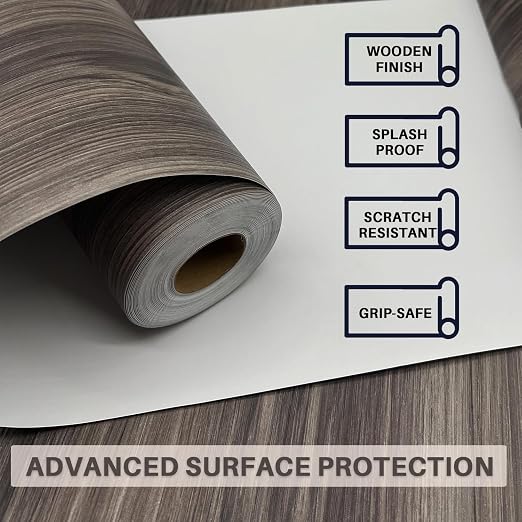Wood Grain Peel and Stick Floor Tiles – 11.8” Width, Full Roll Length of 118" – - Image 3