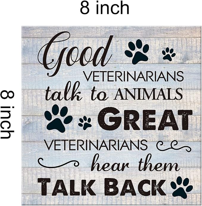 Funny Veterinarian Gifts Farmhouse Dog Canvas Wall Art Decor Veterinary Vet Gift - Image 2