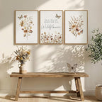Framed Vintage Wildflower Canvas Wall Art - Image 4