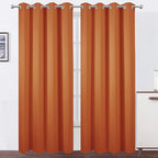 LEMOMO Blackout Curtains 52 x 84 inch/Orange Curtains Set of 2 Panels/Thermal by Lemomo