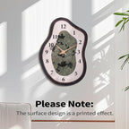 Mid Century Retro Irregular Shape Wall Clock, Silent Non-Ticking Battery - Image 3
