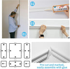Art3d Pre-Cut Wall Molding Set of 6 pcs, Ready-to-Assemble Wainscoting Panels - Image 8