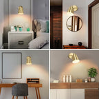 VATONI Dimmable Wall Sconce, Plug in Wall Sconce Adjustable Angle Wall Lights - Image 6