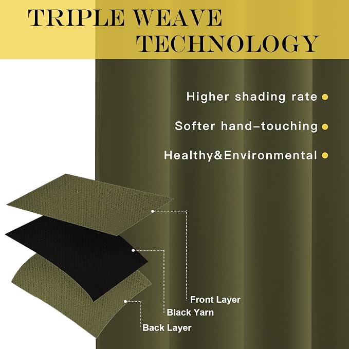 NICETOWN Patio Blackout Curtain Panels - Image 3