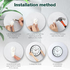 GLVSAE Wall Clock 12 Inches Non-Ticking Wall Clocks Battery Operated Large Easy - Image 5