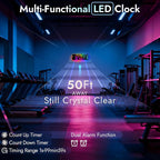 16.5" Large Digital Wall Clock: 13 RGB Night Lights Giant LED Display - Image 4