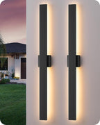 EDISHINE 2 Pack Modern Outdoor Wall Lights Dimmable, 39.3" Linear Led Exterior by EDISHINE