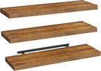 RALGEND Floating Shelves for Wall, 1.5" Thick Wall Shelf Set of 3 by RALGEND