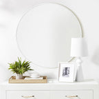 CULER Round White Bathroom 24 Inch Mirror, Circle Wall Modern Mirror - Image 2