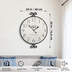 30 Inch Wall Clock for Living Room, Extra Large Farmhouse Wall Clock, Wrought - Image 2