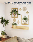 Bamworld Gold Plant Stand Indoor, Plant Hanger Wall Planters - Image 3