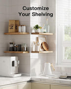 Amada Homefurnishing Floating Shelves, Paulownia Wood Wall Shelves - Image 7