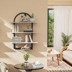 XLHOMO Floating Shelf for Wall- 31.5"x 24" 3+1 Tier White Bathroom Floating - Image 6