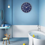 HZDHCLH Modern Wall Clocks Battery Operated, 10 inch Navy Blue Clock - Image 6