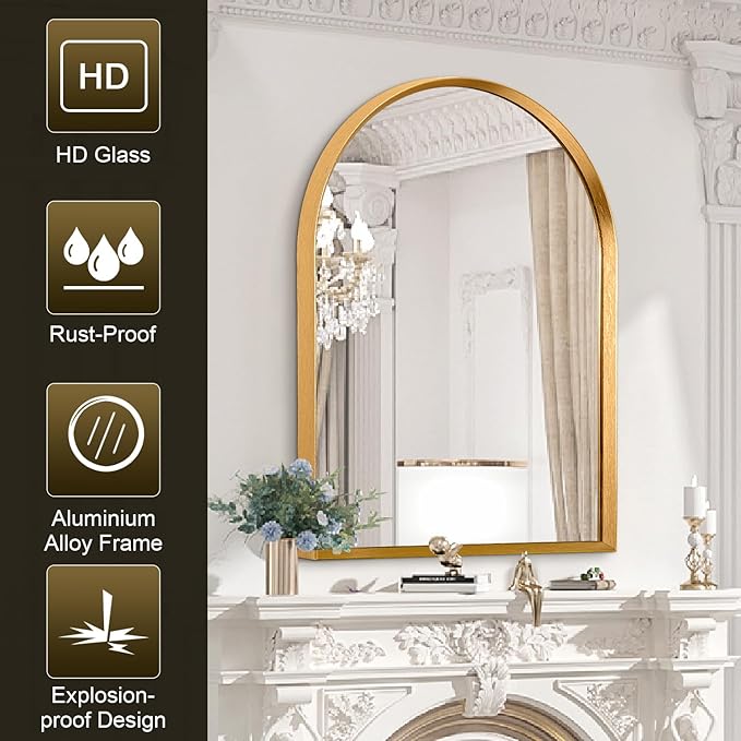 Arched Wall Mirror, Arch Bathroom Mirror, - Image 6