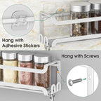 LUCYCAZ 2 Pack Wall Mounted Spice Rack - Image 6