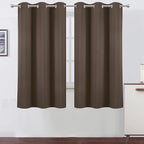 LEMOMO Chocolate Brown Thermal Blackout Curtains/38 x 63 Inch/Set of 2 Panels by Lemomo