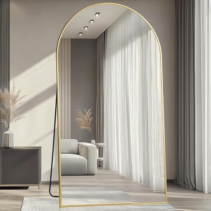Dewfig Arched Full Length Mirror, Oversized Full Body Mirrors - Image 2