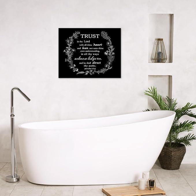 EOBTAIN Christian Bible Verse Canvas Wall Art Positive Religious Scripture and - Image 2