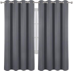 LEMOMO Grey Thermal Blackout Curtains/52 x 72 Inch/Set of 2 Panels Room - Image 2